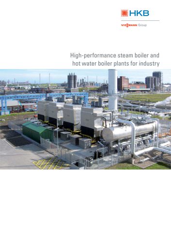 High-performance steam boiler and  hot water boiler plants for industry