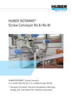 HUBER Screw Conveyor Ro8 / Ro8 T