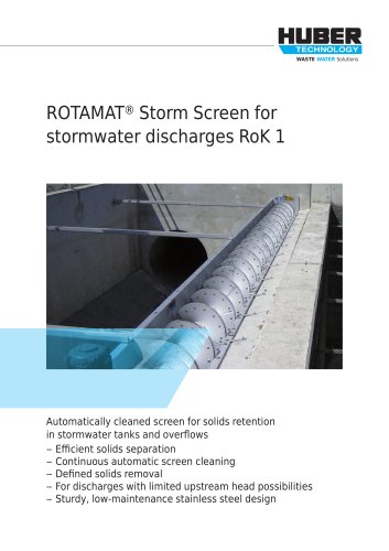 ROTAMAT® Storm Screen for stormwater discharges RoK 1