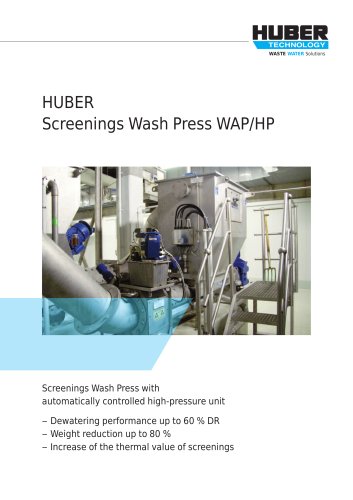 Screenings Wash Press WAP/HP