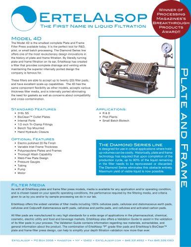 4D Plate and Frame Filter