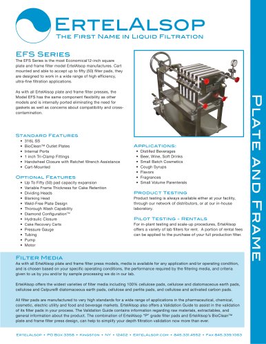 EFS Plate and Frame Filter 