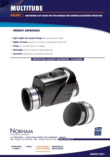 NORHAM_ANTI-BACKFLOW VALVES_MULTITUBE