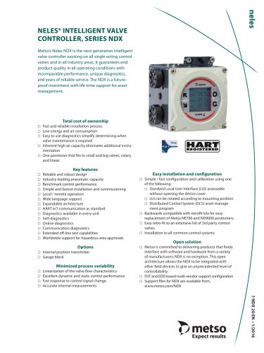 NELES® INTELLIGENT VALVE CONTROLLER, SERIES NDX