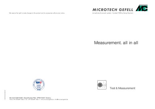 MTG Measurement all in al