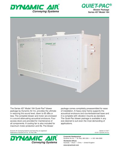 Quiet-Pac Blower Package Series 457 Model 184
