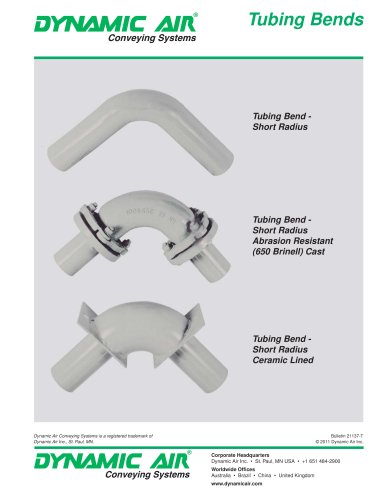 Tubing Bends Bulletin 21137-T