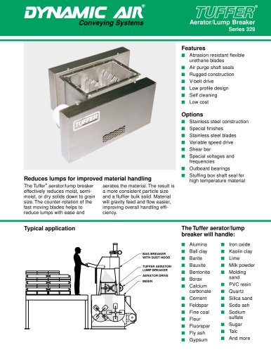 Tuffer™ Aerator/Lump Breaker  Series 329