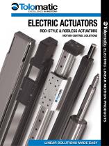 Electric Linear Motion Products Foldout Brochure