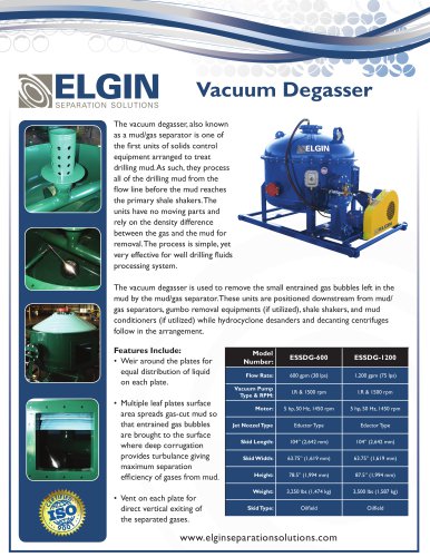 ELGIN Vacuum Degasser