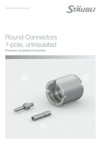 Round Connectors 1-pole, uninsulated