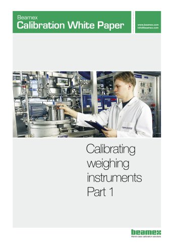 White Paper- Calibrating Weighing Instruments - Part 1