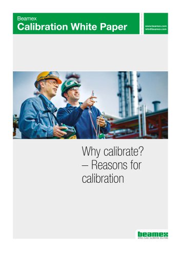 White Paper - Why calibrate? – Reasons for calibration