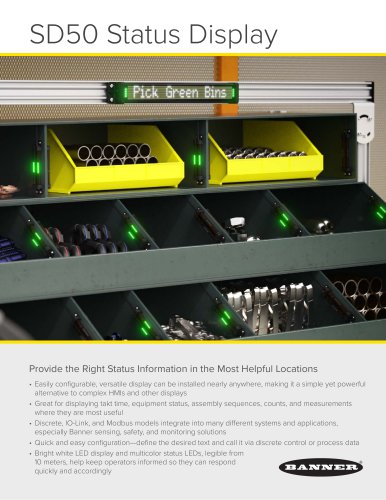 SD50 Status Display Product Flyer