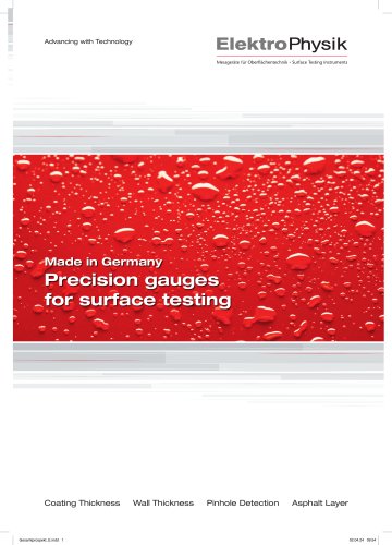 Measuring instruments for the finishing industry