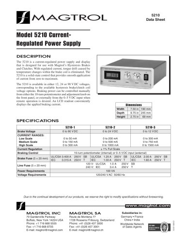 5210-Current-Regulated Power Supply