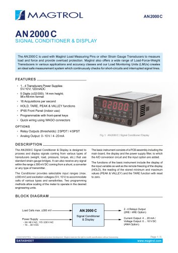 AN 2000 C | Signal Conditioner & Display