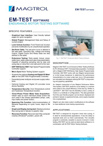 EM-TEST | Endurance Motor Testing Software