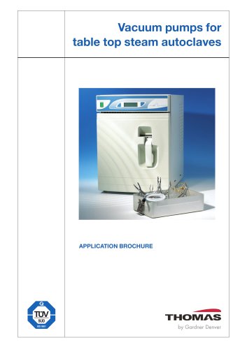 Vacuum pumps for table top steam autoclaves