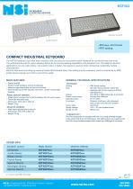 Compact industrial panel mount keyboard