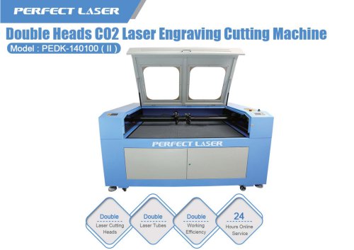 Perfect Laser double heads co2 Laser engraver  PEDK-140100II