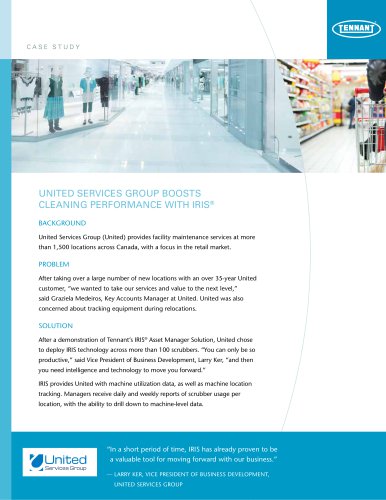 UNITED SERVICES GROUP BOOSTS CLEANING PERFORMANCE WITH IRIS®