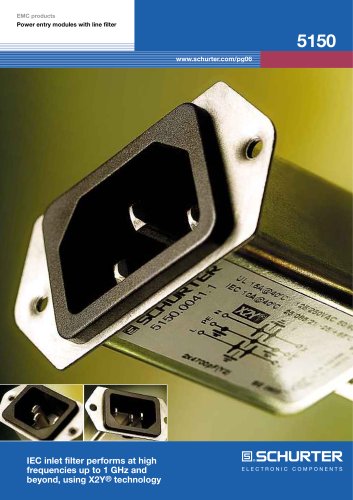 Power entry modules with high frequency filter - series 5150