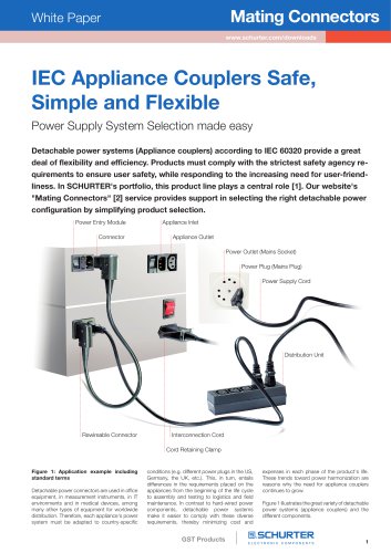 SCHURTER White Paper: Mating Connectors