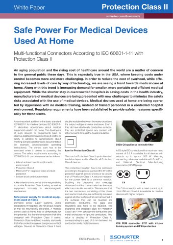 SCHURTER White Paper: Protection Class II