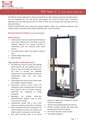 ETM-C Table-top UTM