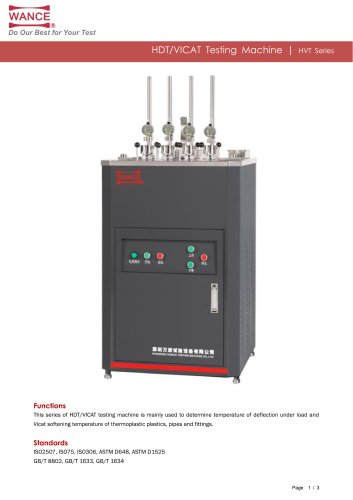 HDT VICAT testing machine