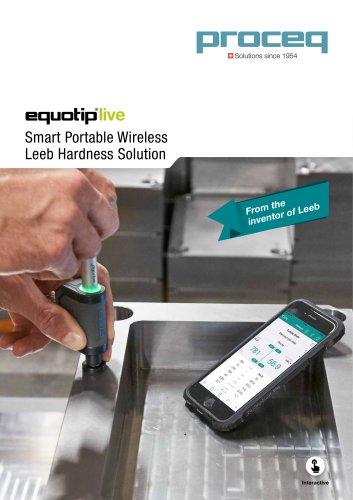 Equotip Live - Smart Portable Wireless Leeb Hardness Solution