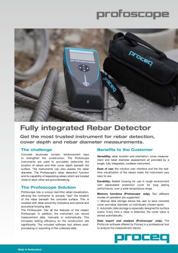 Profoscope (+) - Fully integrated Rebar Detector