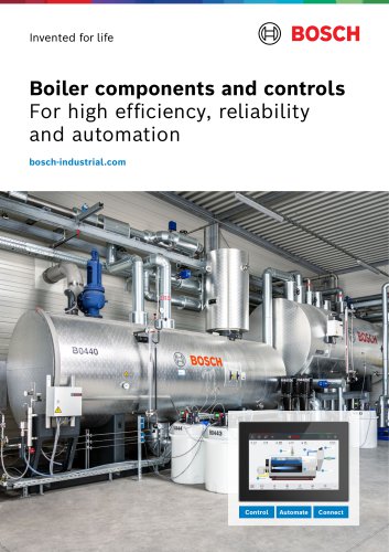 Boiler components and controls from Bosch for high efficiency, reliability and automation
