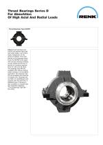 Thrust Bearings Series D For Absorbtion Of High Axial And Radial Loads