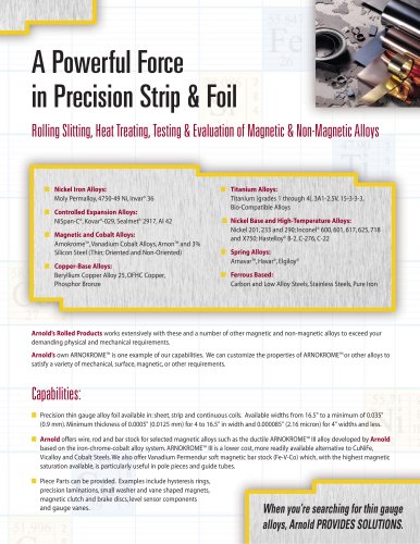 Precision Strip and Foil
