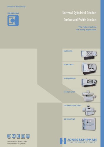 Universal Cylindrical Grinders Surface and Profile Grinders