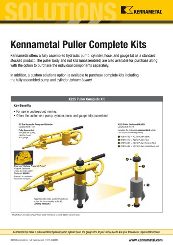 Kennametal Puller Complete Kits