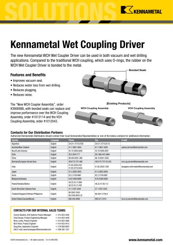 Kennametal Wet Coupling Driver