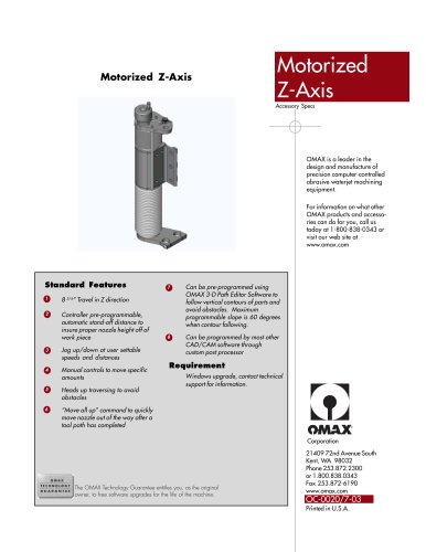 OMAX® Motorized Z-Axis