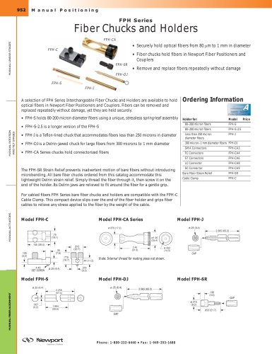 FPH Series Fiber Chucks and Holders  