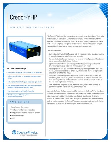 High repetition rate dye laser-Credo™-YHP