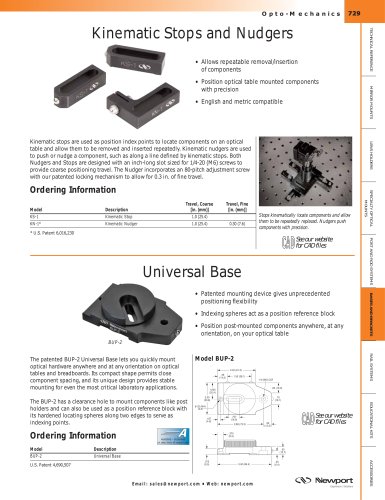 Kinematic Stops and Nudgers  