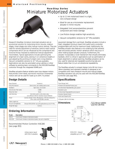 Miniature Linear Actuator NewStep Series  