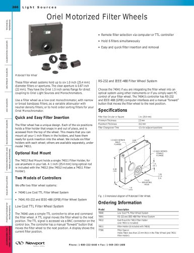 Motorized Filter Wheels  