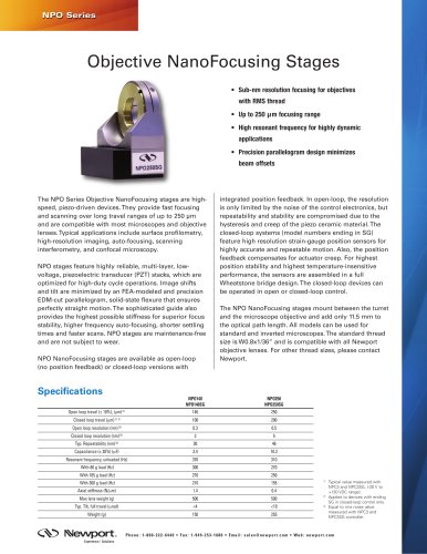 Objective NanoFocusing Stages