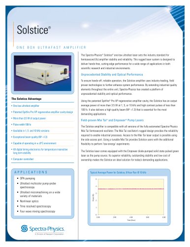 One Box Ultrafast Amplifier-Solstice®
