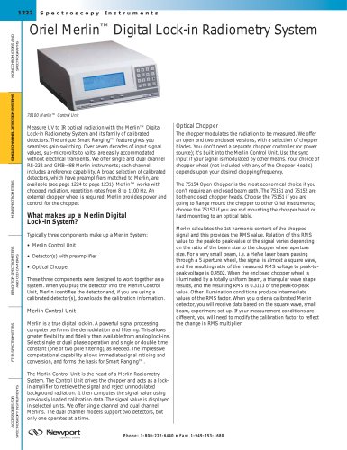 Oriel Merlin™ Digital Lock-in Radiometry System  