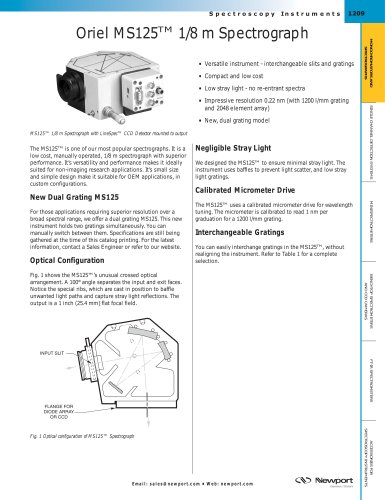 Oriel MS125™ 1/8 m Spectrograph