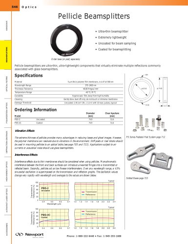 Pellicle Beamsplitters  